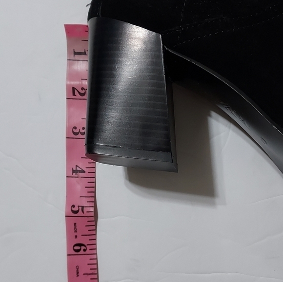 Zara Woman Cowboy Suede Leather Heeled boots Sz-9 - Picture 9 of 10